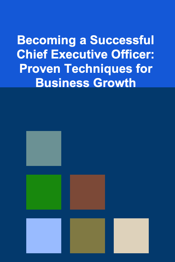 Becoming a Successful Chief Executive Officer: Proven Techniques for Business Growth