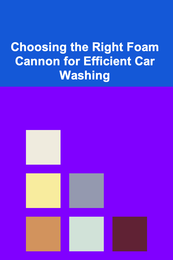 Choosing the Right Foam Cannon for Efficient Car Washing