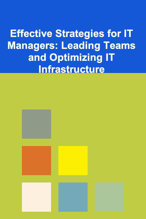 Effective Strategies for IT Managers: Leading Teams and Optimizing IT Infrastructure