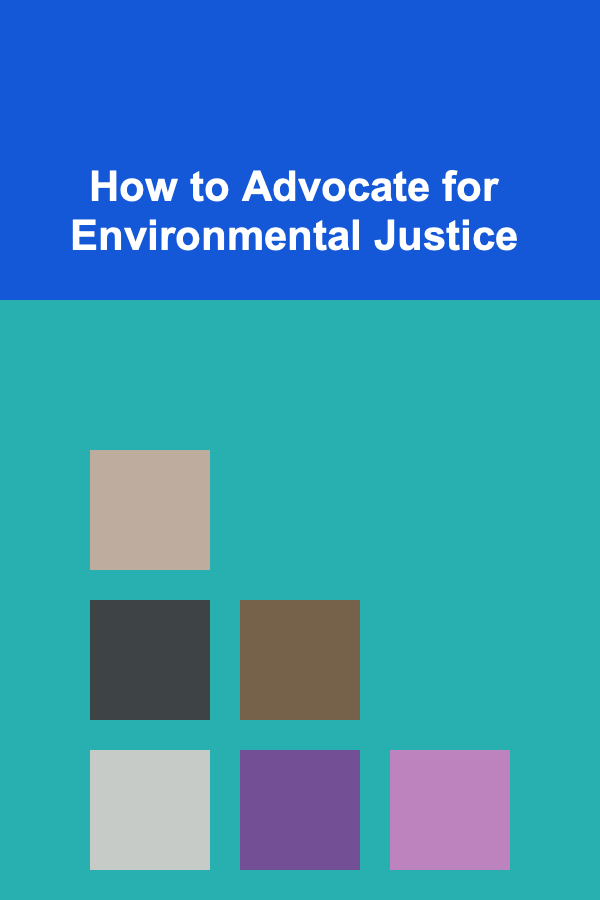 How to Advocate for Environmental Justice