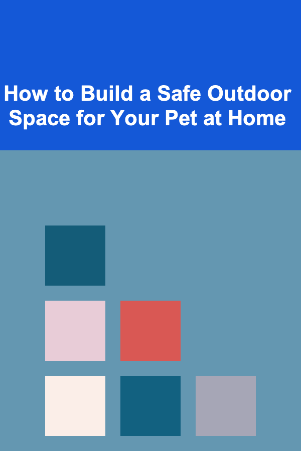 How to Build a Safe Outdoor Space for Your Pet at Home