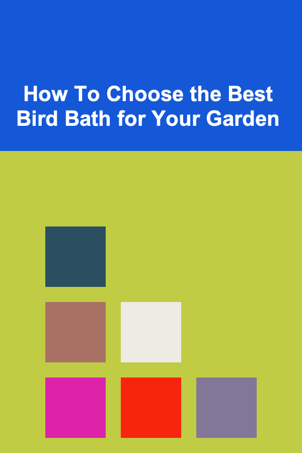 How To Choose the Best Bird Bath for Your Garden