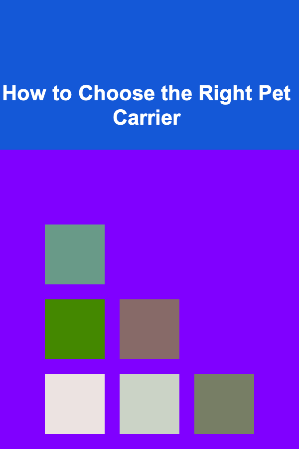 How to Choose the Right Pet Carrier