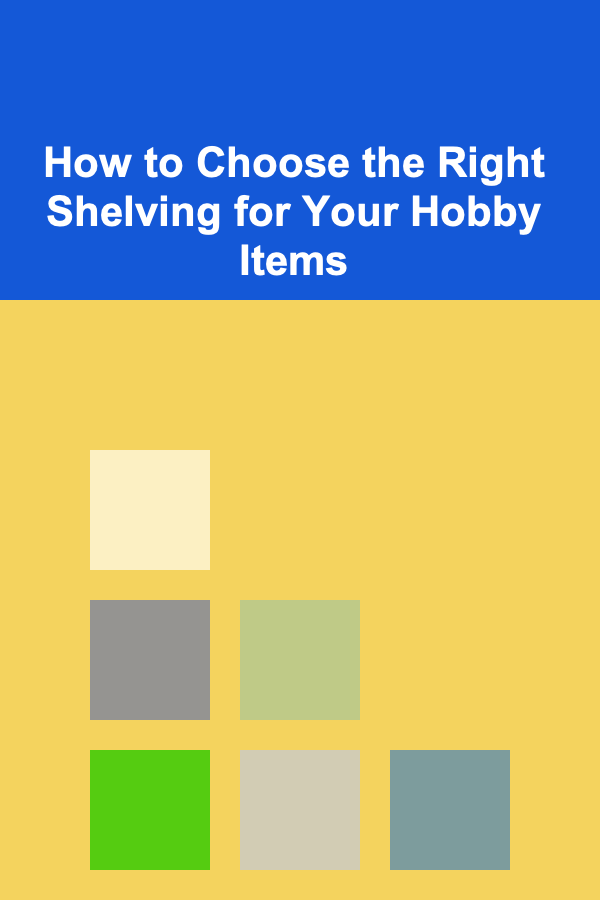 How to Choose the Right Shelving for Your Hobby Items