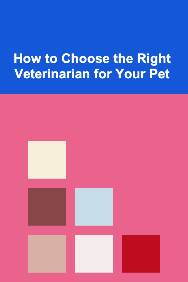 How to Choose the Right Veterinarian for Your Pet