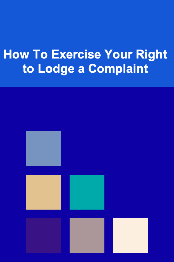 How To Exercise Your Right to Lodge a Complaint