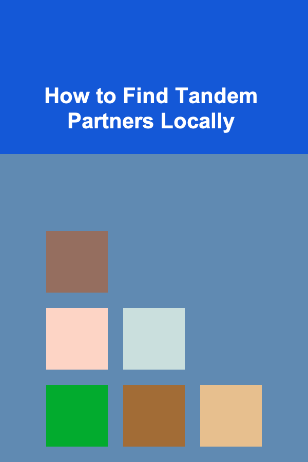 How to Find Tandem Partners Locally