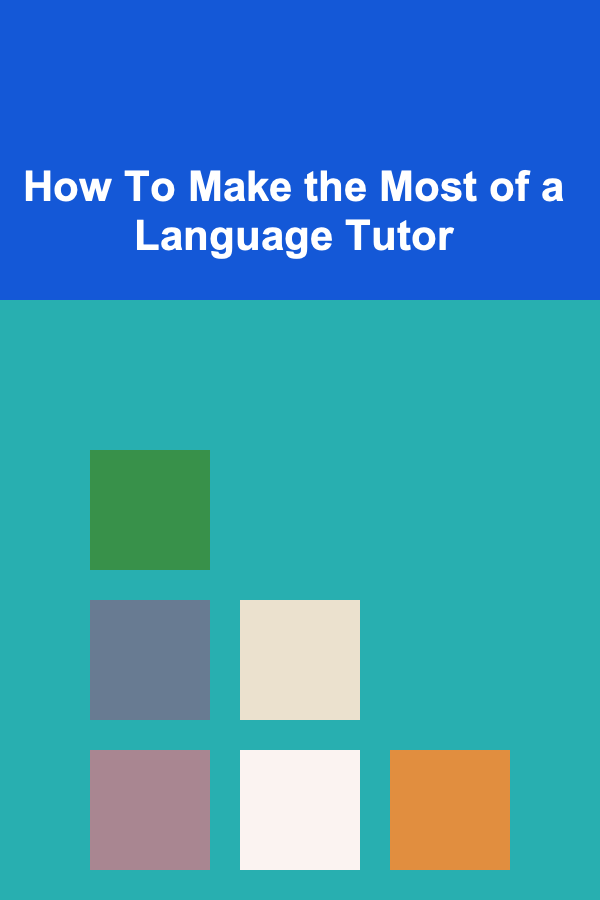 How To Make the Most of a Language Tutor