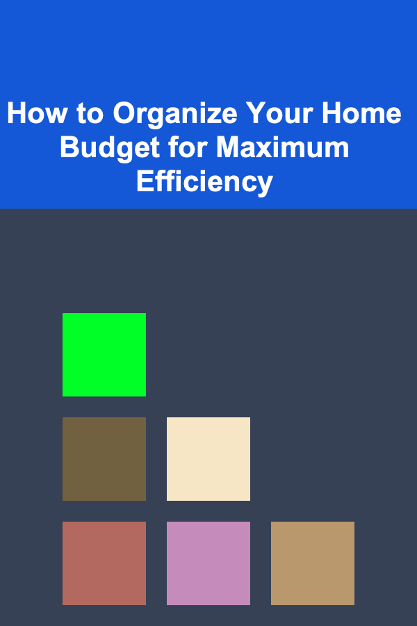 How to Organize Your Home Budget for Maximum Efficiency