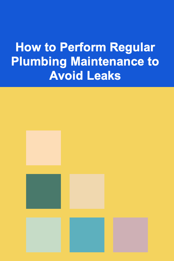 How to Perform Regular Plumbing Maintenance to Avoid Leaks