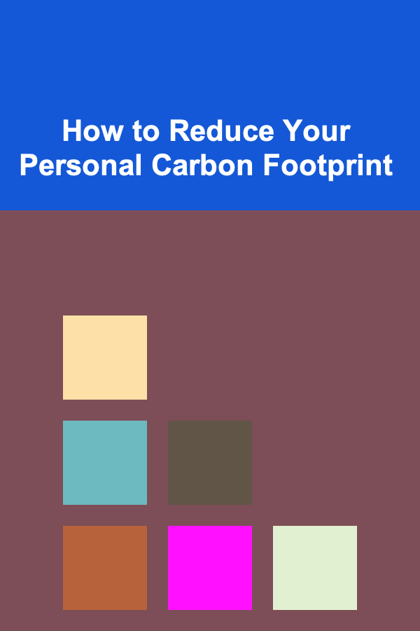 How to Reduce Your Personal Carbon Footprint