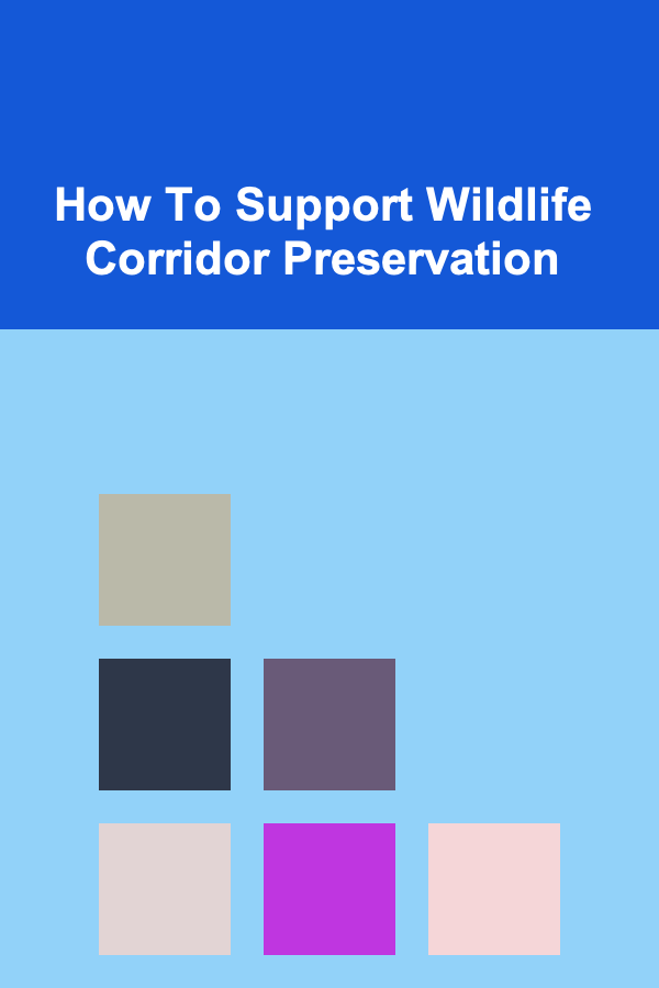 How To Support Wildlife Corridor Preservation