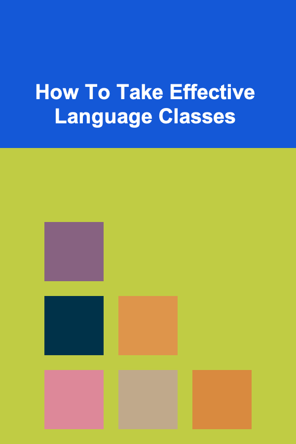 How To Take Effective Language Classes