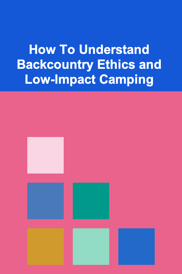 How To Understand Backcountry Ethics and Low-Impact Camping