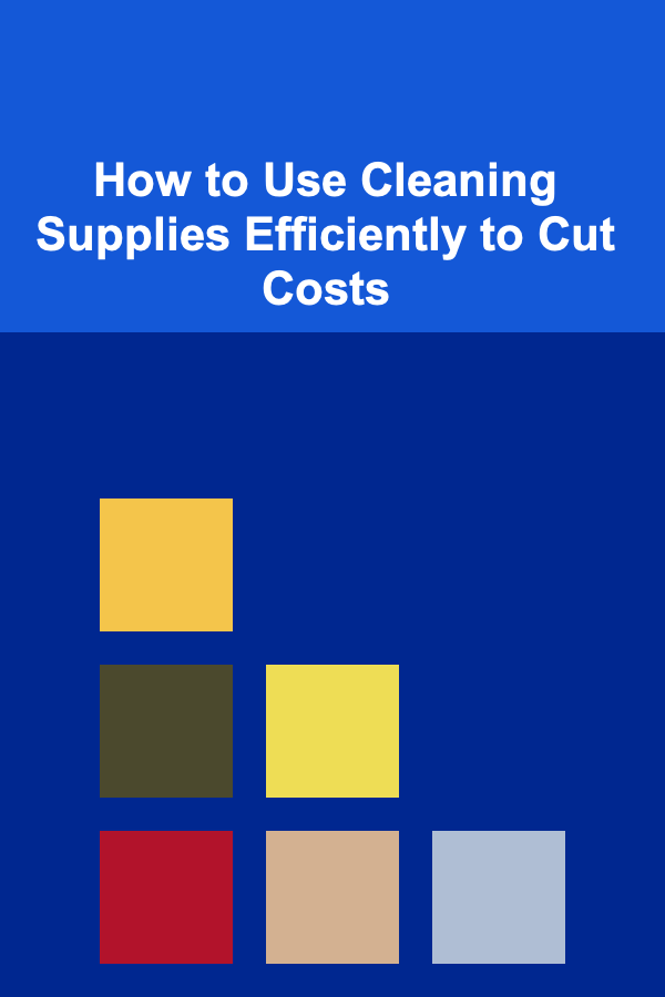 How to Use Cleaning Supplies Efficiently to Cut Costs