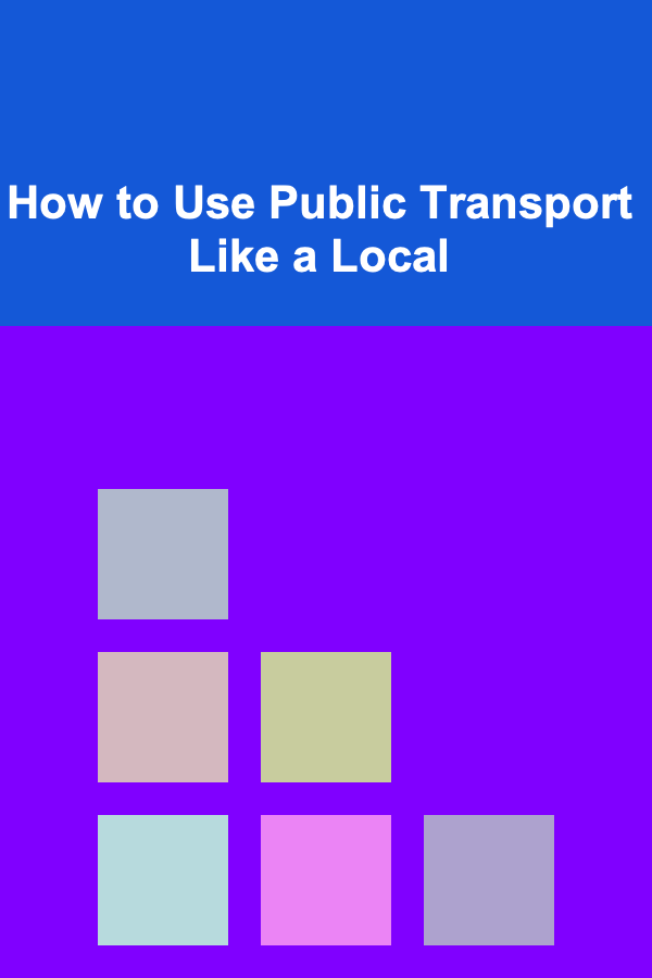 How to Use Public Transport Like a Local