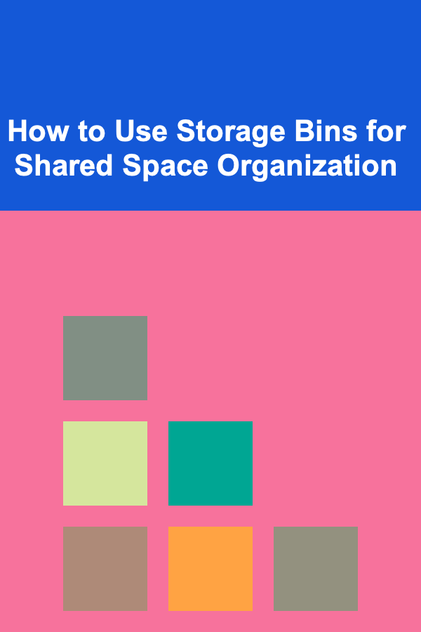 How to Use Storage Bins for Shared Space Organization