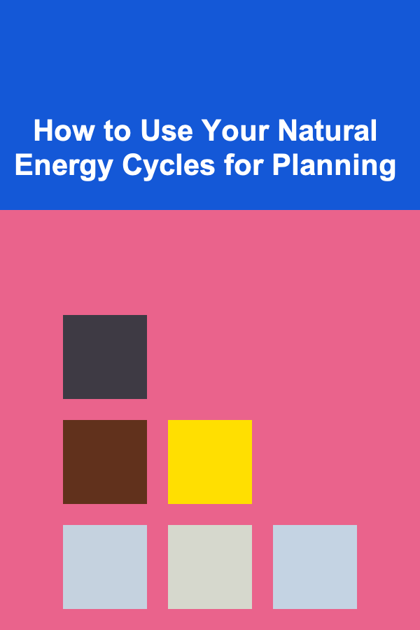 How to Use Your Natural Energy Cycles for Planning