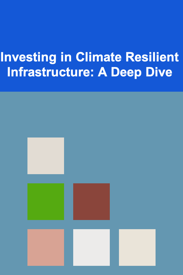 Investing in Climate Resilient Infrastructure: A Deep Dive