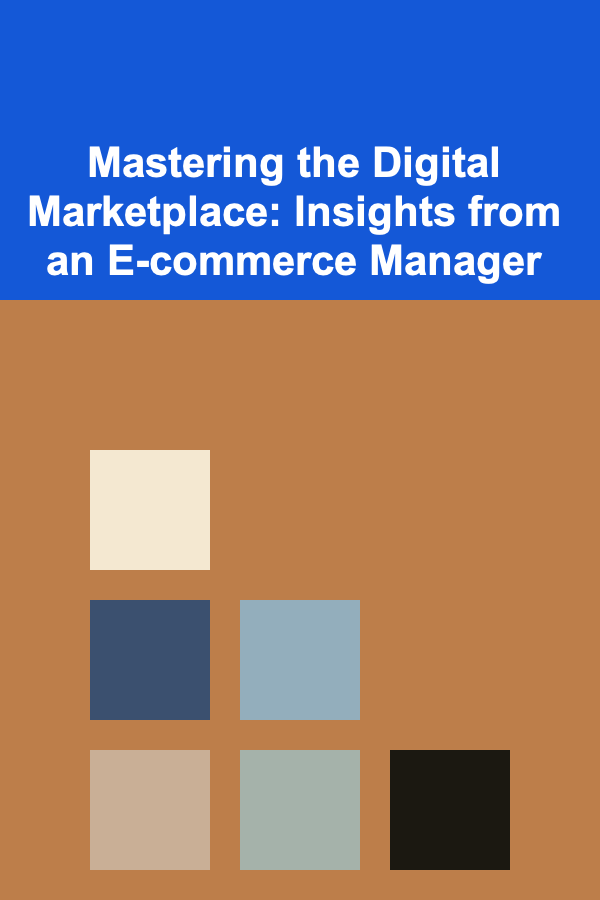 Mastering the Digital Marketplace: Insights from an E-commerce Manager
