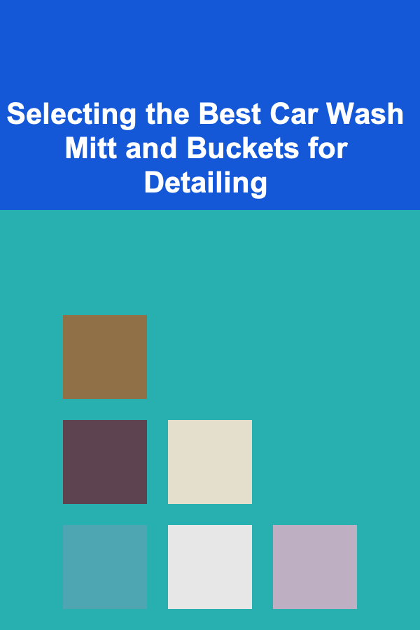 Selecting the Best Car Wash Mitt and Buckets for Detailing