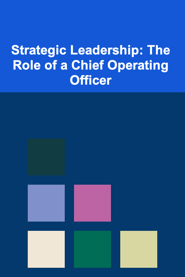 Strategic Leadership: The Role of a Chief Operating Officer