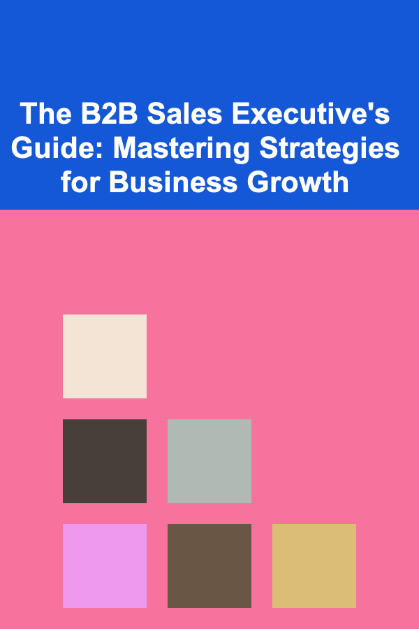 The B2B Sales Executive's Guide: Mastering Strategies for Business Growth
