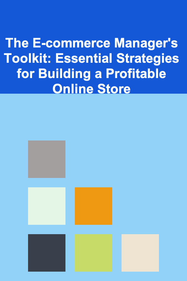The E-commerce Manager's Toolkit: Essential Strategies for Building a Profitable Online Store