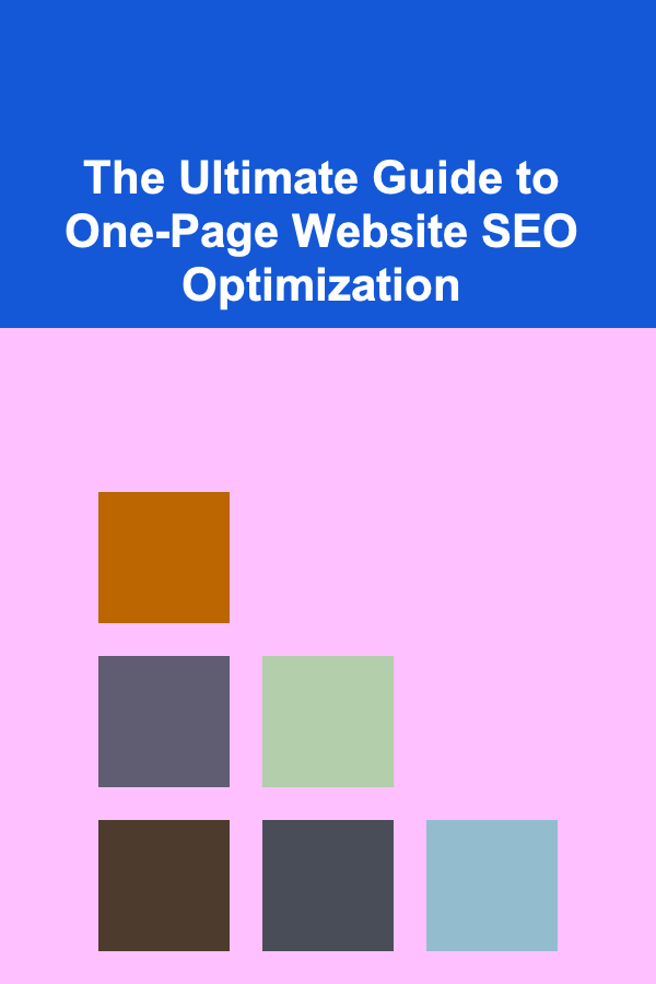 The Ultimate Guide to One-Page Website SEO Optimization