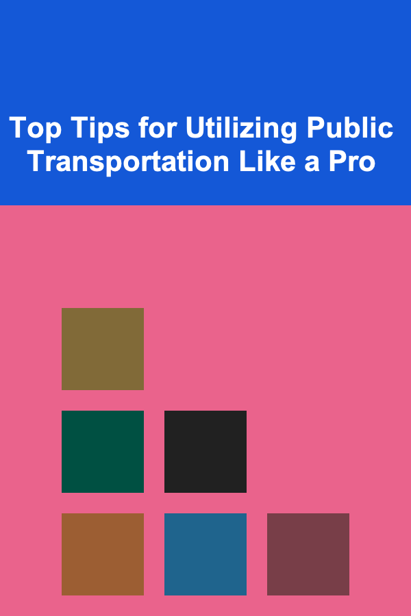 Top Tips for Utilizing Public Transportation Like a Pro