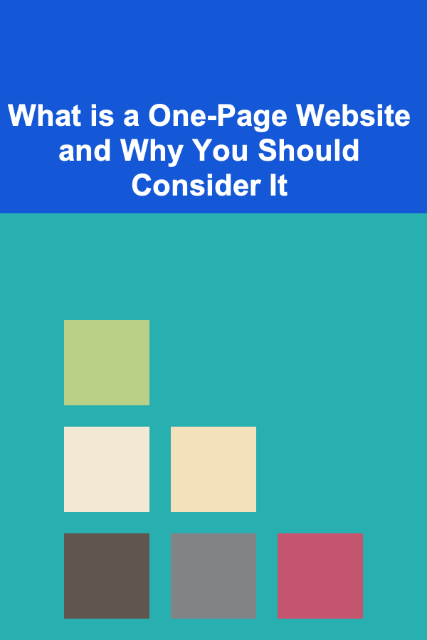 What is a One-Page Website and Why You Should Consider It