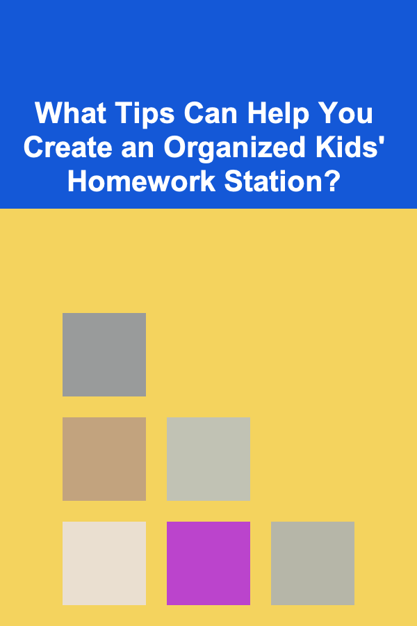 What Tips Can Help You Create an Organized Kids' Homework Station?