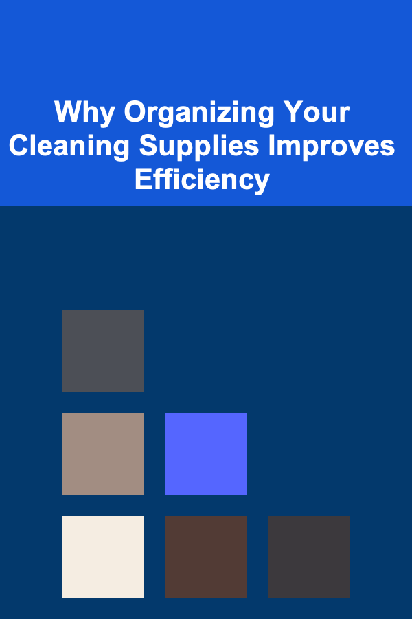Why Organizing Your Cleaning Supplies Improves Efficiency