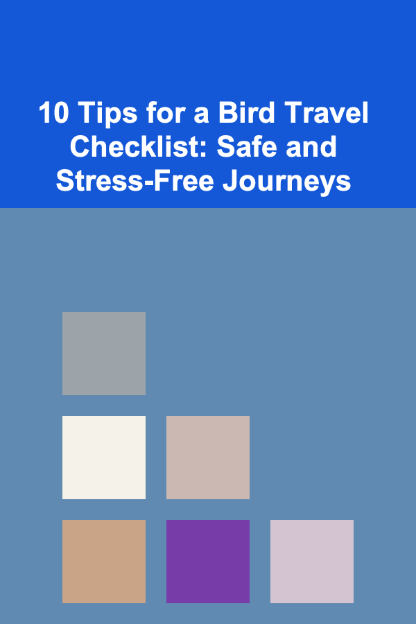 10 Tips for a Bird Travel Checklist: Safe and Stress-Free Journeys