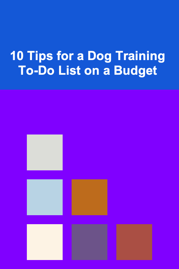 10 Tips for a Dog Training To-Do List on a Budget