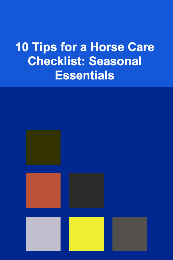 10 Tips for a Horse Care Checklist: Seasonal Essentials