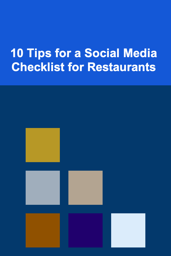 10 Tips for a Social Media Checklist for Restaurants