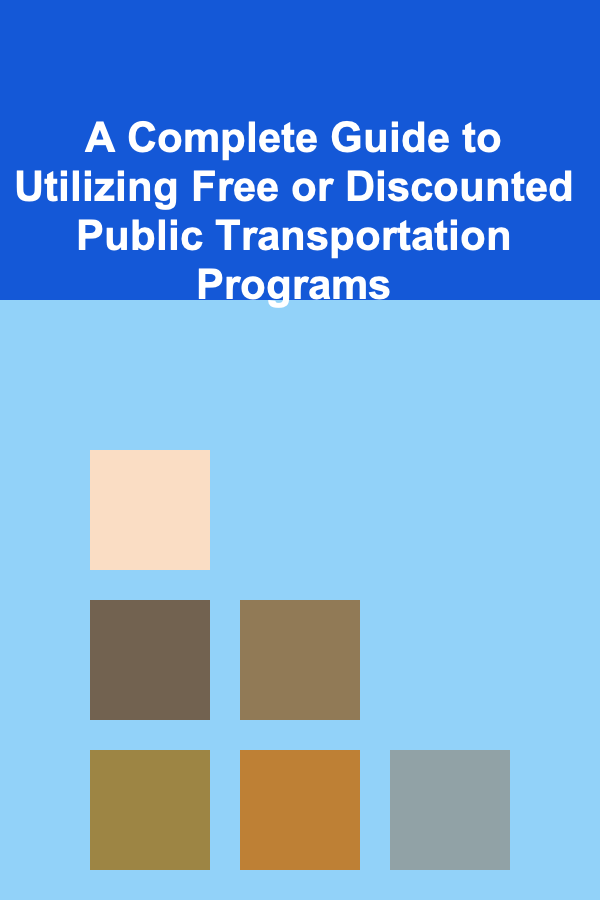 A Complete Guide to Utilizing Free or Discounted Public Transportation Programs