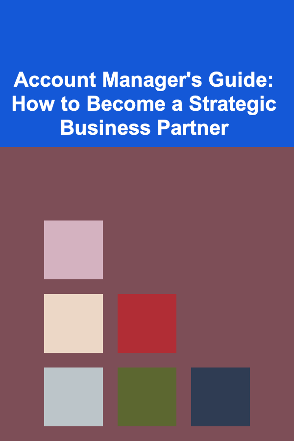 Account Manager's Guide: How to Become a Strategic Business Partner