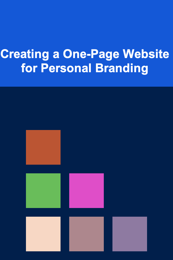 Creating a One-Page Website for Personal Branding