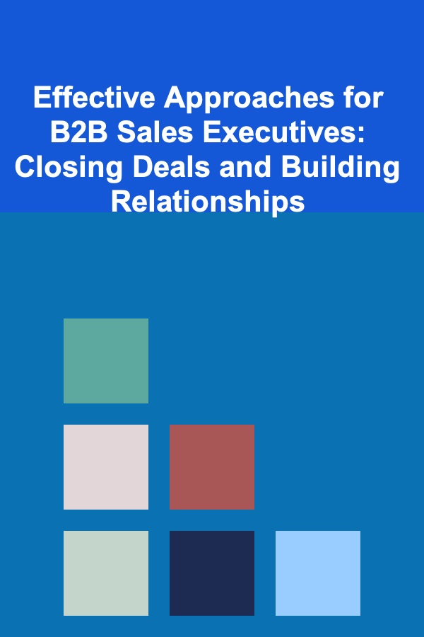 Effective Approaches for B2B Sales Executives: Closing Deals and Building Relationships