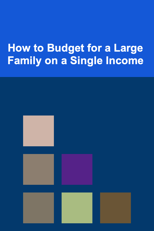 How to Budget for a Large Family on a Single Income