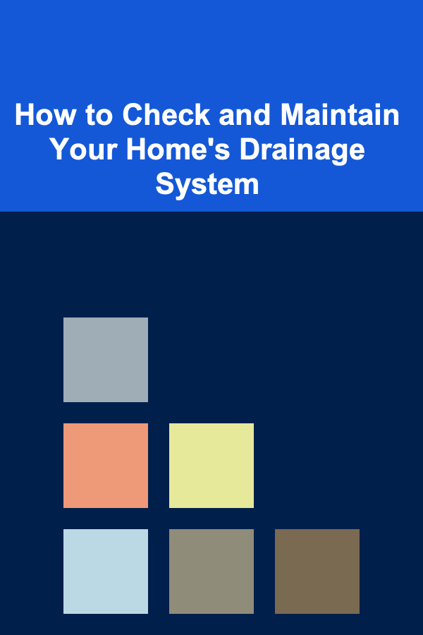 How to Check and Maintain Your Home's Drainage System