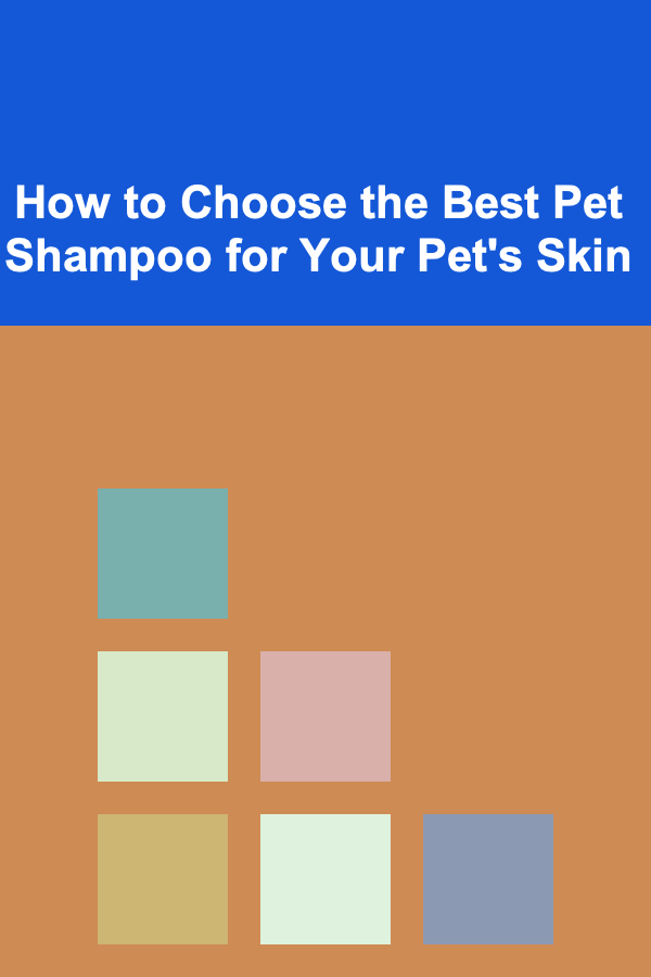 How to Choose the Best Pet Shampoo for Your Pet's Skin