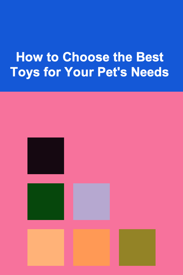 How to Choose the Best Toys for Your Pet's Needs