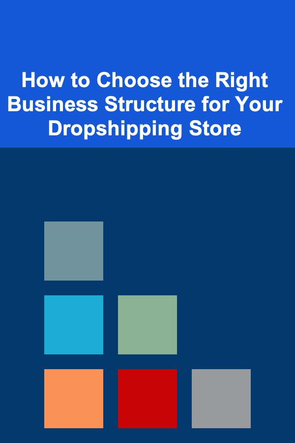 How to Choose the Right Business Structure for Your Dropshipping Store