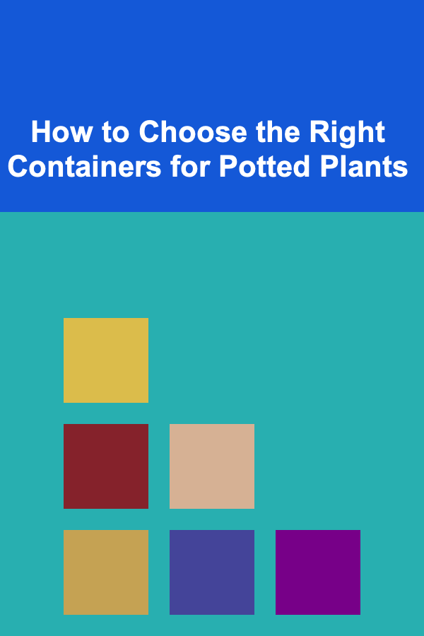 How to Choose the Right Containers for Potted Plants