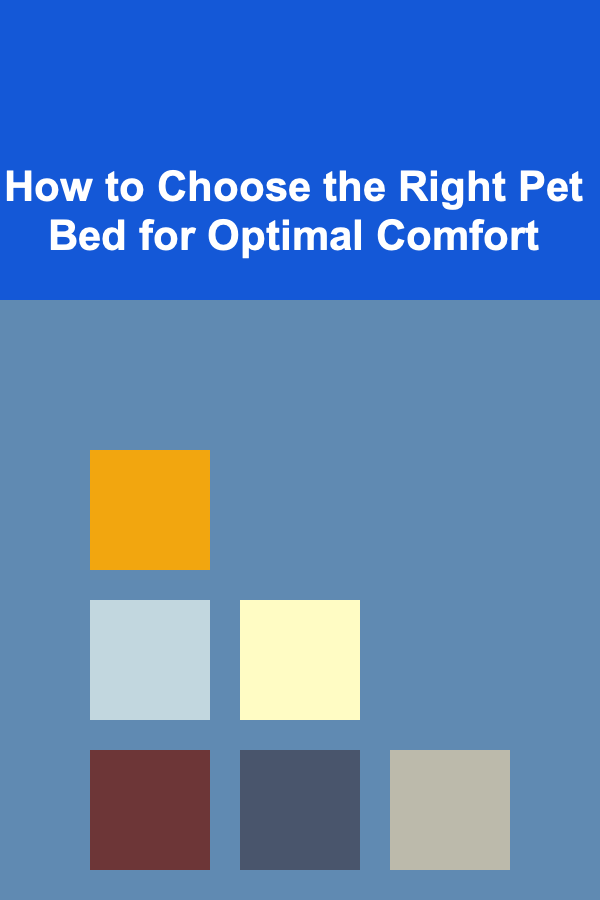 How to Choose the Right Pet Bed for Optimal Comfort