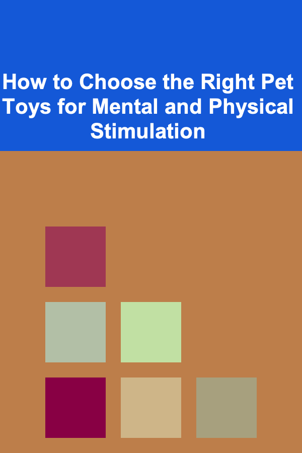 How to Choose the Right Pet Toys for Mental and Physical Stimulation
