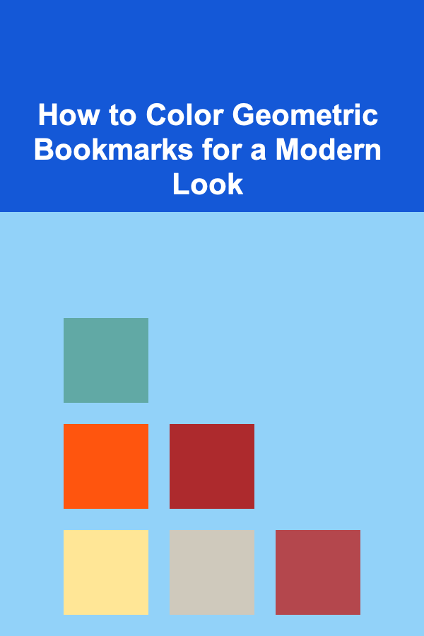 How to Color Geometric Bookmarks for a Modern Look